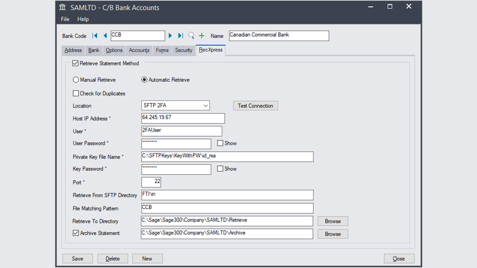 RecXpress SFTP