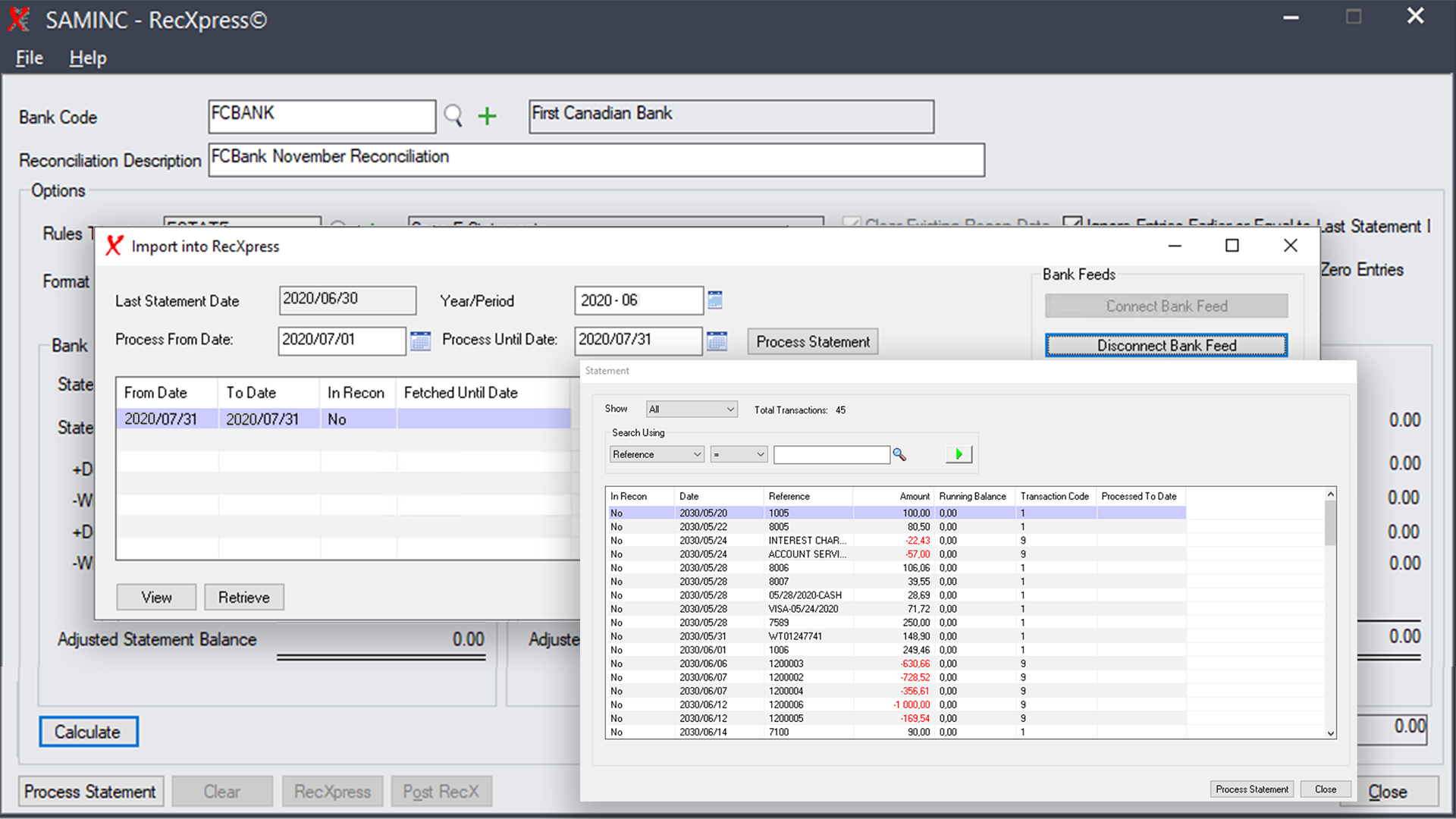 Sage Bank Feeds